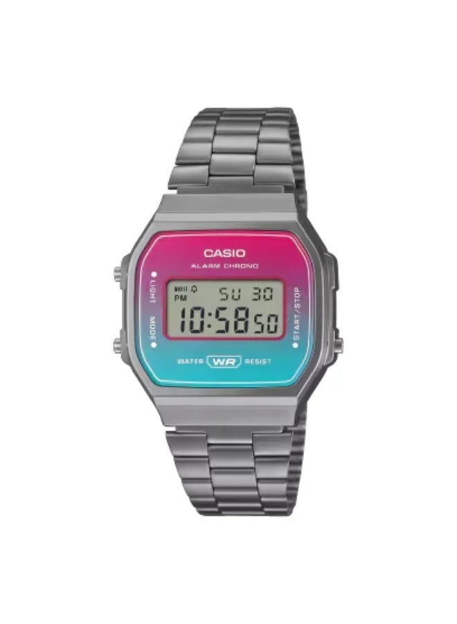 Stainless Steel Digital Wrist Watch A168WERB-2ADF